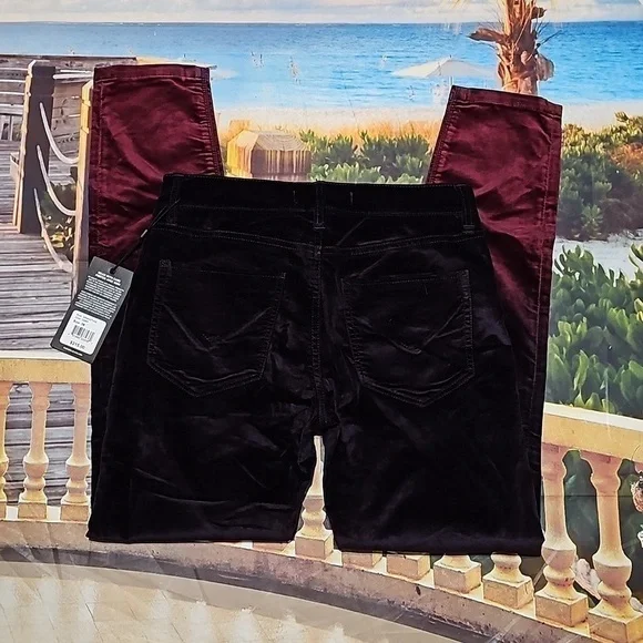 Hudson Skinny Burgundy Maroon Pants New Size‎ 26